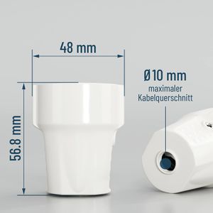Produktbild für Schutzkontakt-Kupplung Greate 503020, weiß