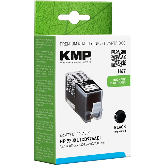 kompatibel für HP 920XL CD975AE schwarz KMP H67 Druckerpatrone ...