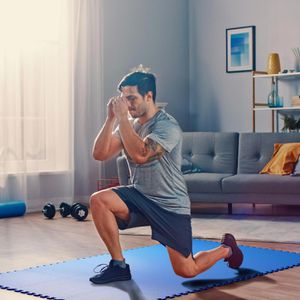 Produktbild für Bodenschutzmatte Monzana Puzzlematte, blau