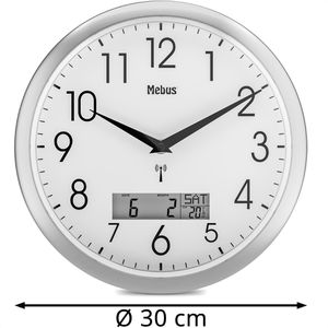 Produktbild für Wanduhr Mebus 19422, Kunststoff, analog, Funkuhr