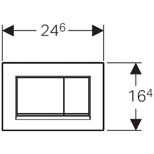 Produktbild für Betätigungsplatte Geberit Sigma20, aus Kunststoff, für WC
