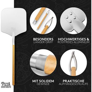 Produktbild für Pizzastein Pizza-Divertimento Set, bis 900°C, aus Cordierit