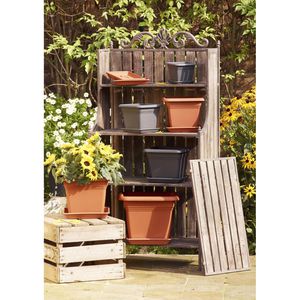 Produktbild für Blumentopf-Untersetzer Greemotion Jana, anthrazit, 20,8x20,8cm