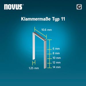 Produktbild für Tackerklammern Novus-Tools 11/14, 14mm