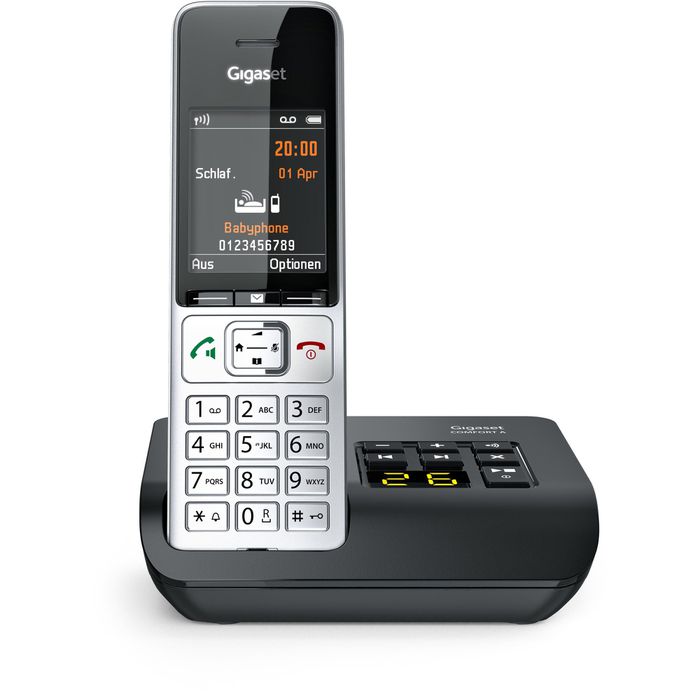 Gigaset Telefon COMFORT 500A, Silber / Schwarz, Schnurlos, Mit ...