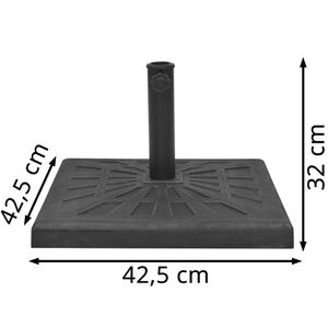 Produktbild für Sonnenschirmständer vidaXL 43660, Stahl/Harz