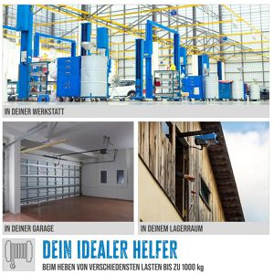 Produktbild für Laufkatze Güde GLK 1000, 1717, mit Fernbedienung