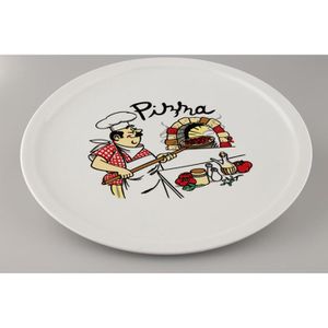 Produktbild für Pizzateller Van-Well Küchenchef, Porzellan, farbig