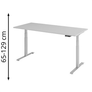 Schreibtisch Böttcher-AG Base Lite, lichtgrau / silber