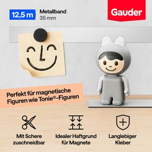 Produktbild für Magnetband Gauder Metallband, grau