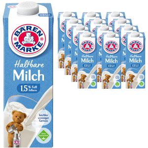 Milch Bärenmarke fettarme H-Milch, Fettgehalt 1,5%