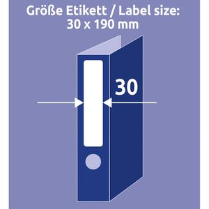 Produktbild für Rückenschilder Zweckform C32266-25, weiß