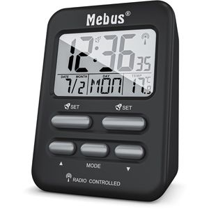 Produktbild für Wecker Mebus 25799, schwarz, digital