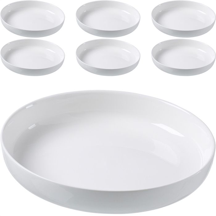 Ritzenhoff&Breker Teller Skagen, Pastateller, Porzellan, rund, Ø 21,5 cm, weiß, 6 Stück – Böttcher AG