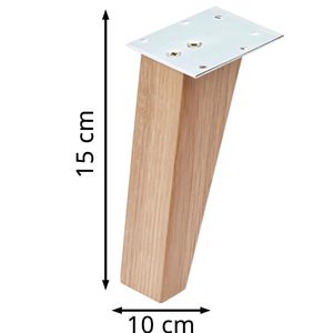 Produktbild für Möbelfuß Fackelmann Finn 84600, eiche, Holz
