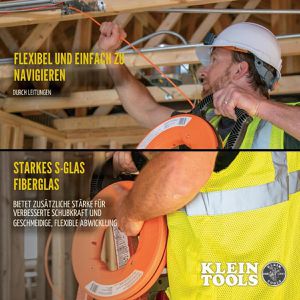Produktbild für Kabeleinziehhilfe Klein-Tools 56382, Einziehband aus Glasfaser