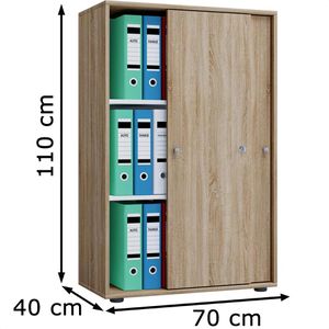 Produktbild für Schiebetürenschrank VCM Lona XL, abschließbar, sonoma eiche