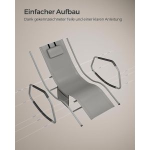 Produktbild für Sonnenliege Songmics GCB230G01, aus Stahl / Kunststoff