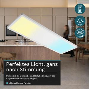 Produktbild für LED-Panel Luxula LX-5820-CCT, IP44 wasserfest weiß, 58 x 20 cm