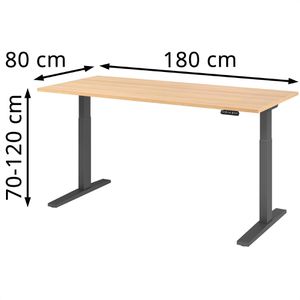 Produktbild für Schreibtisch Hammerbacher XMKA 19, eiche / graphit