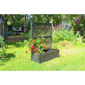 Produktbild für Pflanzkasten KHW Czardas 47005 anthrazit