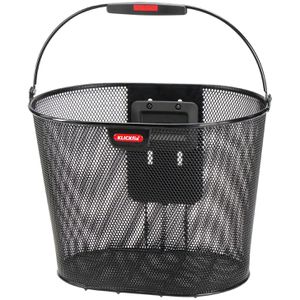 Fahrradkorb KLICKfix Oval Plus EF, schwarz, aus Metall, 18l