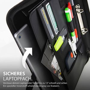 Produktbild für Schreibmappe Vebon Paris, schwarz, Kunstleder