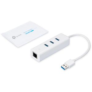 Produktbild für USB-Hub TP-Link UE330, weiß, mit LAN