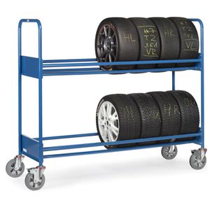 Reifenwagen Fetra 4588, aus Metall, blau, für 16 Reifen