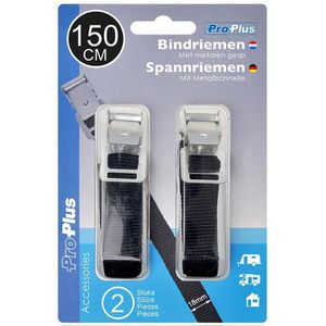 Produktbild für Spanngurt ProPlus 321295, schwarz, mit Klemmschloss