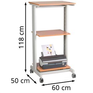 Produktbild für Computertisch Twinco 6830-0, Twin Click, mit Rollen