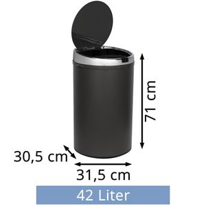 Produktbild für Mülleimer Les-Collectors N347, Sensor, dunkelgrau