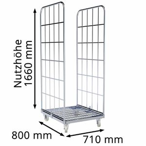 Produktbild für Rollbehälter HMH Nutzhöhe 1660mm