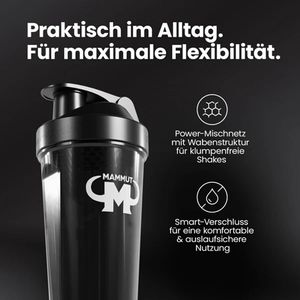 Produktbild für Protein-Shaker Mammut aus Kunststoff, schwarz