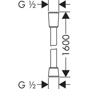 Produktbild für Duschschlauch hansgrohe Isiflex 28276670, schwarz matt