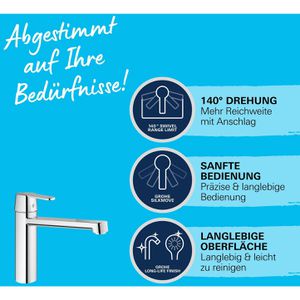 Produktbild für Küchenarmatur GROHE Get Spültischarmatur, chrom