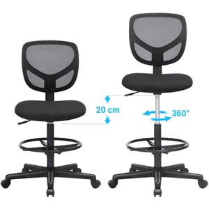 Produktbild für Arbeitsstuhl Songmics OBN15BK, schwarz