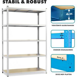 Produktbild für Schwerlastregal Karat Lokota, 5 Holzböden