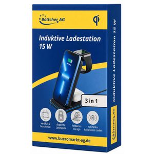 Produktbild für Ladestation Böttcher-AG Premium, Qi-kompatibel, 3in1