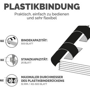Produktbild für Bindegerät Fellowes Quasar+ 500, A4, manuell