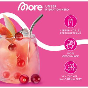 Produktbild für Sirup More Zerup Apple-Cranberry, zuckerfrei