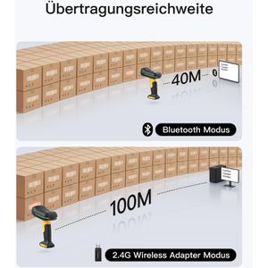 Produktbild für Barcode-Scanner Inateck BCST-61_black, kabellos