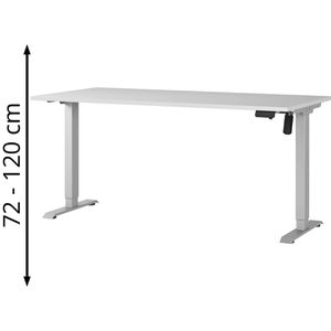 Produktbild für Schreibtisch Germania Profi 3.0, 8025-583, lichtgrau / silber