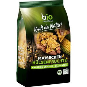 BioZentrale Chips Maisecken mit Hülsenfrüchte BIO, Mais-, Hülsenfruchtecken, 90g
