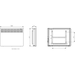 Produktbild für Konvektorheizung AEG Wandkonvektor WKL 505, 236531, weiß