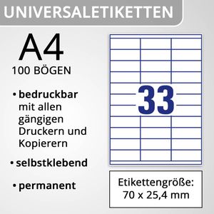 Produktbild für Universaletiketten Zweckform 3421, weiß