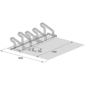 Produktbild für Fahrradständer WSM 2055 BF, Bodenmontage / freistehend