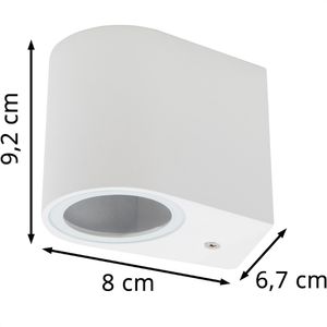 Produktbild für Wandleuchte McShine Oval-W, aus Aluminium, für außen (IP44)