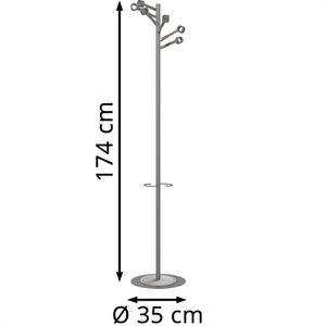 Produktbild für Garderobenständer Unilux Bourgeon, silber