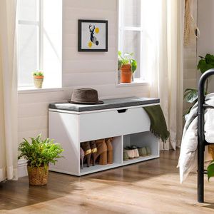 Produktbild für Schuhbank Vasagle LHS21WT, weiß, aus Holz
